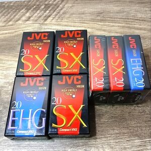 JVC 40 EHG JVC TC-20 SX JVC TC-30 EHG Compact VHS Tape EP Mode New Sealed lot 7